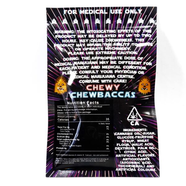 chewbaccas-Back.jpg Chewy ChewBaccas Cannabis-Infused Edibles - 500mg