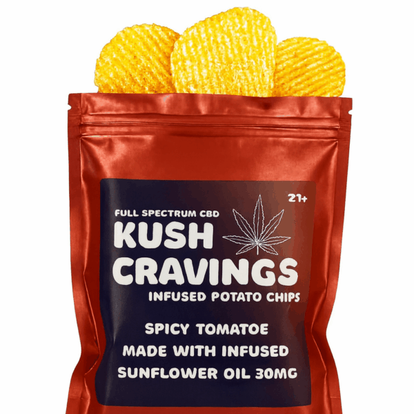 Kush Cravings Infused Potatoe chips - Spicy tomatoe Spicy Tomatoe Chips - 30mg